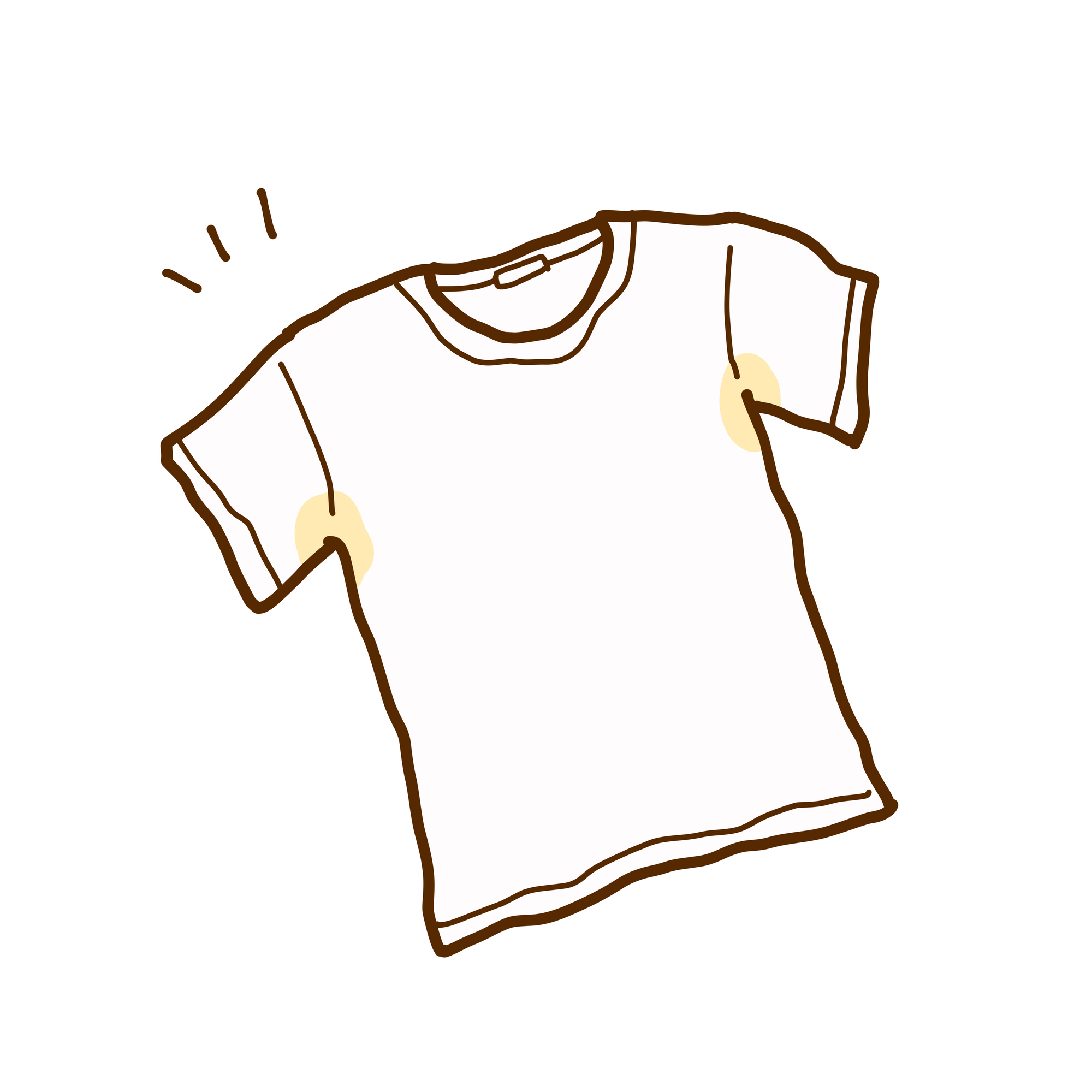 Tシャツ　黄ばみ