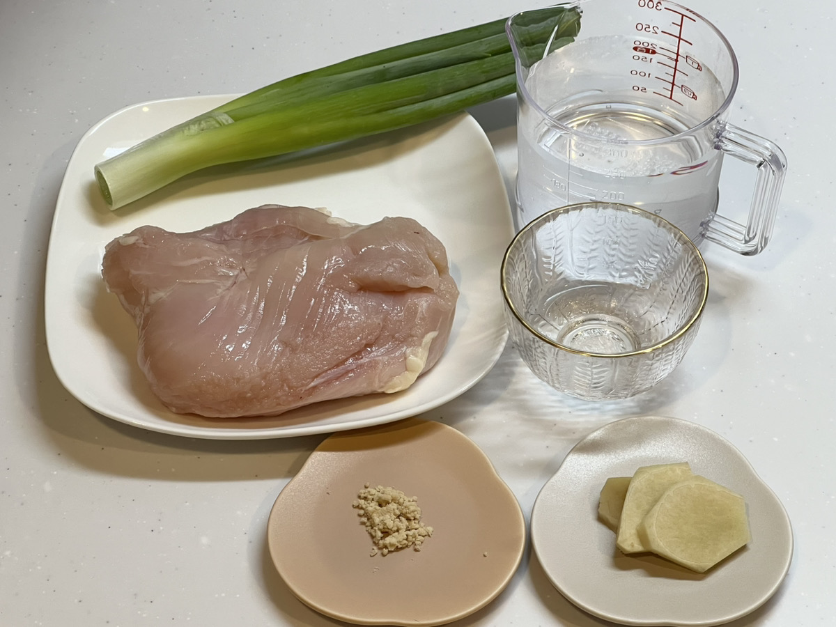 鶏むね肉を下茹でしてから冷凍保存するときに用意するもの