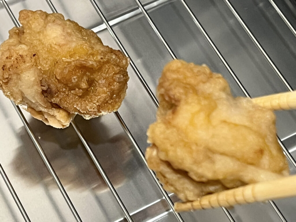 からあげを揚げる