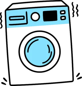 揺れる洗濯機