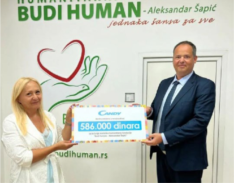 ブディ・ヒューマンへの慈善寄付活動